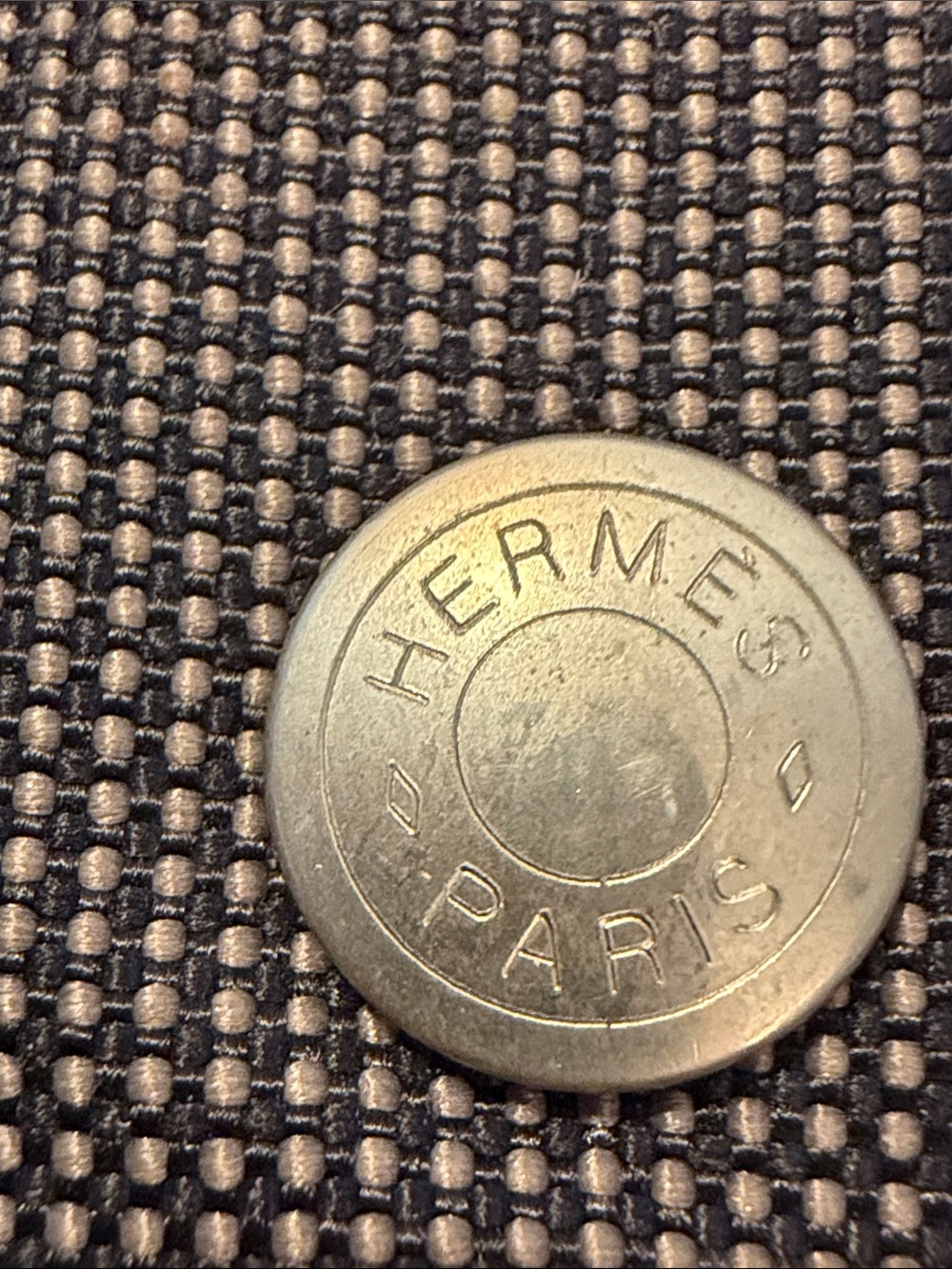 Hermes Tote Bag Card Gray Black Canvas Fourre Tout PM Silver Hardware Unisex - Picture 16 of 16
